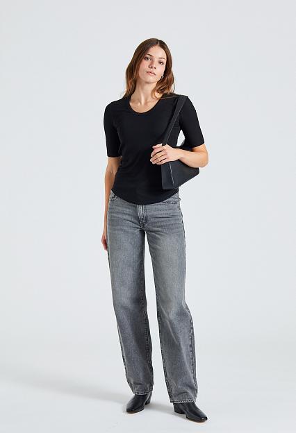 Filippa K Sheer Wool Tee Black